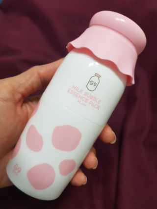 세안 필요 없는 지나인스킨 밀크 버블 에센스 팩 — 5점을 준 리뷰어가 2019년 11월 올린 사용 사진