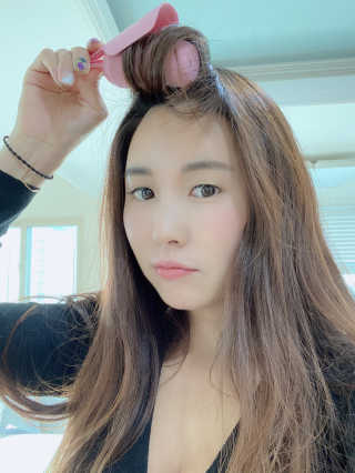 유닉스 USB 충전식 헤어롤 슈가핀 38mm — 3.5점을 준 리뷰어가 2020년 3월 올린 사용 사진