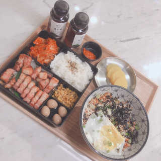 [오스테끼]마약삼겹+김치볶음밥or마약삼겹+제육볶음 — 3점을 준 리뷰어가 2019년 4월 올린 사용 사진