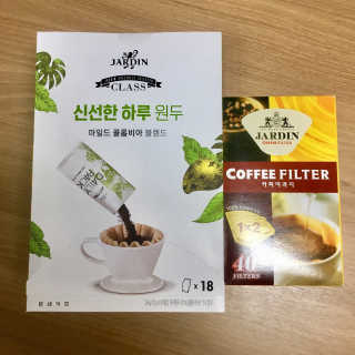 (주)쟈뎅 [쟈뎅] 클래스 신선한 하루 원두+여과지 SET — 5점을 준 리뷰어가 2019년 3월 올린 사용 사진