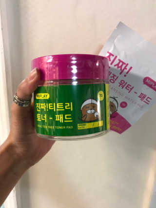 미플레이 진짜 티트리 토너 패드 — 3.83점을 준 리뷰어가 2018년 11월 올린 사용 사진