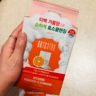 비알티씨 V10 파우더 클렌징 티백 2종 — 4점을 준 리뷰어가 2019년 3월 올린 사용 사진