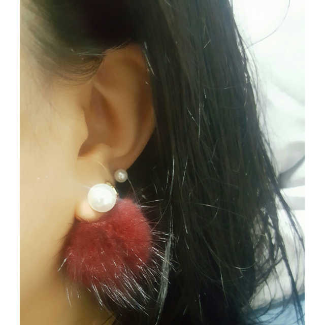 폭스타일 체니 밍크 귀걸이 리뷰 사진