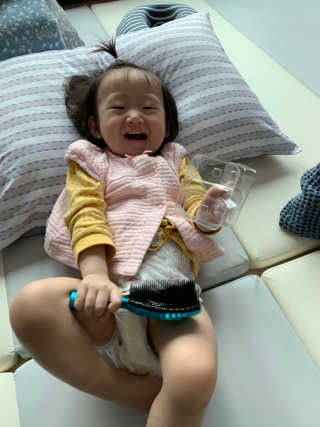 보솜이 베이비케어 팬티형 기저귀 — 5점을 준 리뷰어가 2019년 3월 올린 사용 사진