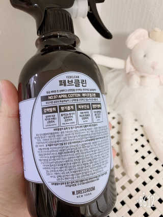 더블유드레스룸 페브클린 500ml — 5점을 준 리뷰어가 2018년 11월 올린 사용 사진