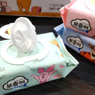 보솜이 아기물티슈 베이비케어 푸에디션 캡 74매 10입 — 4.5점을 준 리뷰어가 2019년 4월 올린 사용 사진