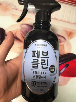 더블유드레스룸 페브클린 500ml — 5점을 준 리뷰어가 2018년 11월 올린 사용 사진