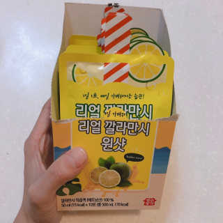장수농가 리얼깔라만시 원샷 50ml 10팩+보틀 — 5점을 준 리뷰어가 2019년 5월 올린 사용 사진