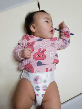 보솜이 베이비케어 팬티형 기저귀 — 4점을 준 리뷰어가 2019년 3월 올린 사용 사진