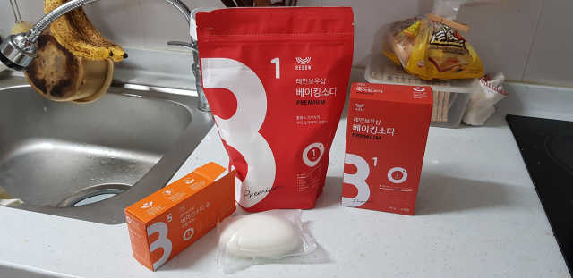 베이킹소다 프리미엄 스틱포+1kg+베이킹소다 주방비누 리뷰 사진