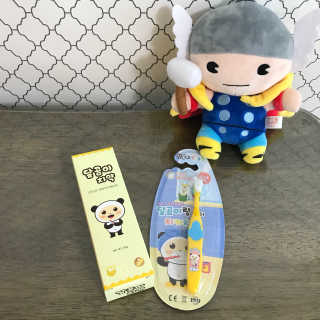 달곰이 어린이 치약+어린이 칫솔 SET — 4.33점을 준 리뷰어가 2018년 5월 올린 사용 사진