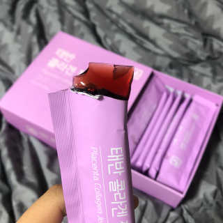 네츄럴굿띵스 태반 콜라겐 젤리 15포 — 5점을 준 리뷰어가 2018년 9월 올린 사용 사진