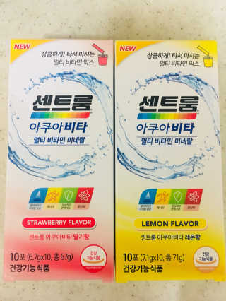 센트룸 아쿠아비타 레몬향, 딸기향 — 4점을 준 리뷰어가 2019년 7월 올린 사용 사진