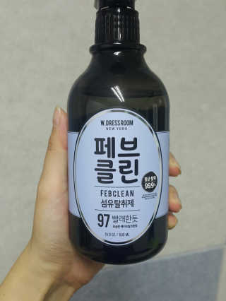 더블유드레스룸 페브클린 500ml — 5점을 준 리뷰어가 2018년 8월 올린 사용 사진