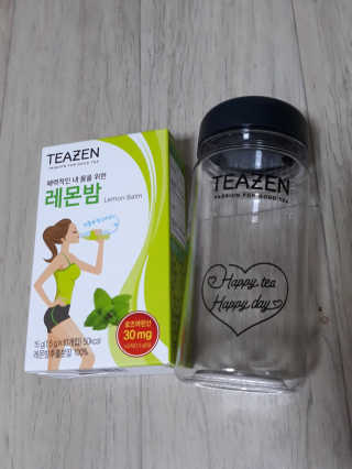 티젠 레몬밤 + 마이보틀 — 5점을 준 리뷰어가 2018년 7월 올린 사용 사진