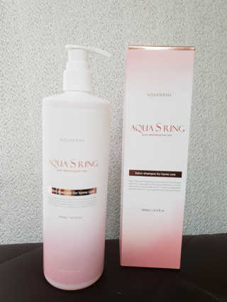 아쿠아큐링 아쿠아S링 퓨어리프레싱 헤어케어 500ml — 5점을 준 리뷰어가 2018년 7월 올린 사용 사진