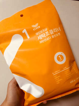 레인보우샵 올인원세탁세제,베이킹소다 스틱포6개입+세탁조클리너 — 4.67점을 준 리뷰어가 2018년 4월 올린 사용 사진