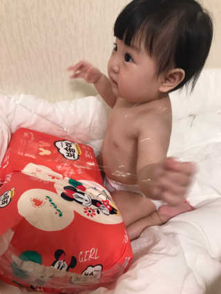 보솜이 베이비케어 팬티형 기저귀 — 4점을 준 리뷰어가 2019년 2월 올린 사용 사진
