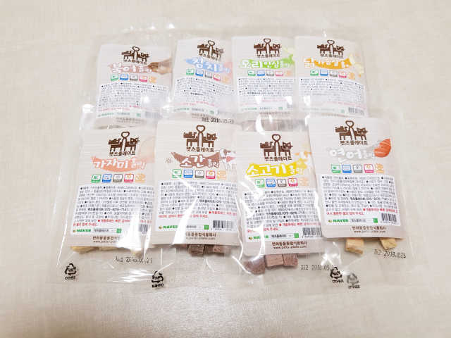 펫츠플레이트 동결건조간식 기호성 테스트 8종 리뷰 사진