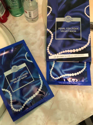 Pearl Collagen Velvet Mask 1 BOX by YVESOM — 5점을 준 리뷰어가 2019년 3월 올린 사용 사진