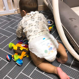 보솜이 베이비케어 팬티형 기저귀 — 5점을 준 리뷰어가 2019년 2월 올린 사용 사진