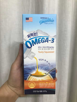 오메가-3스무디 [오메가스무디] 짜먹는 오메가3 DHA 임산부 어린이 — 5점을 준 리뷰어가 2019년 3월 올린 사용 사진