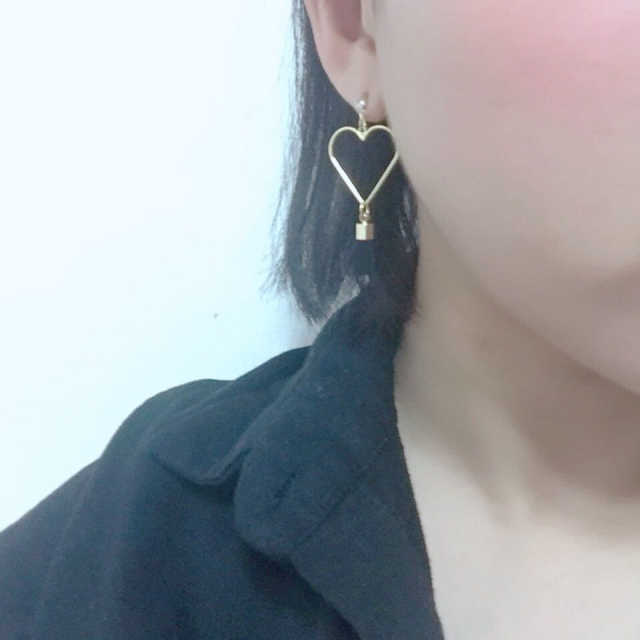 하트 태슬 드롭귀걸이 리뷰 사진