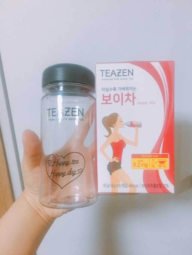 티젠 보이차 + 마이보틀 세트 리뷰 사진