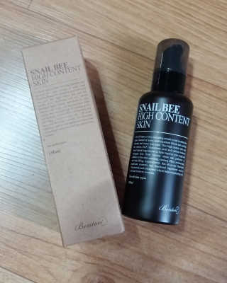 벤튼 스네일비 하이콘텐트 스킨 150ml — 5점을 준 리뷰어가 2017년 4월 올린 사용 사진