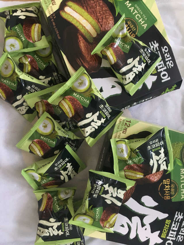 초코파이 말차라떼 리뷰 사진
