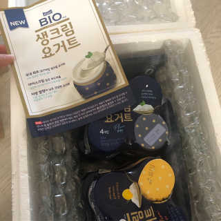 [매일 바이오] 생크림요거트 플레인 12개 + 유자 12개 — 4.5점을 준 리뷰어가 2019년 6월 올린 사용 사진