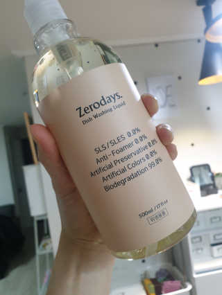제로데이즈 천연 주방전용세제 + 여성속옷세제 — 5점을 준 리뷰어가 2020년 1월 올린 사용 사진