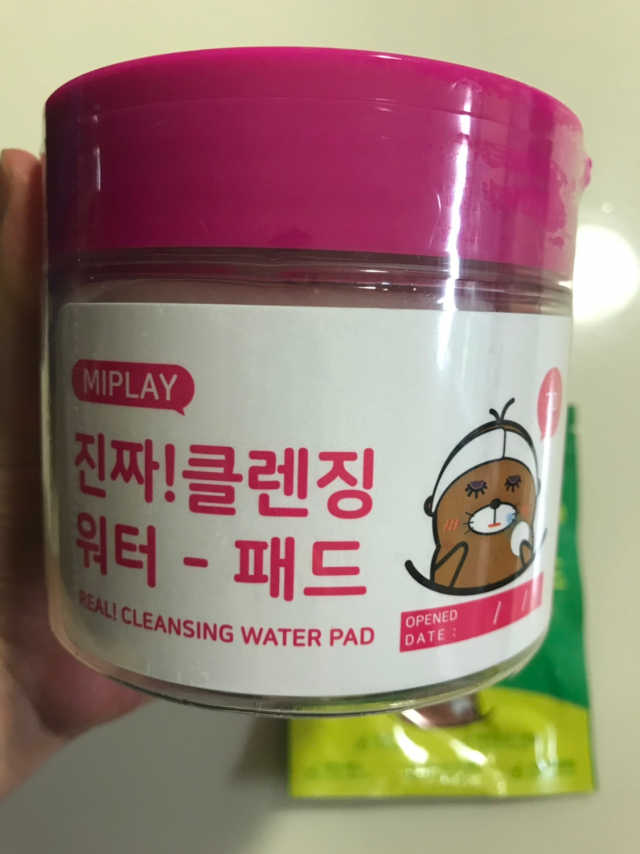 미플레이 진짜 클렌징 워터 패드 리뷰 사진