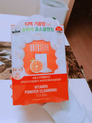 비알티씨 V10 파우더 클렌징 티백 2종 — 4점을 준 리뷰어가 2019년 3월 올린 사용 사진