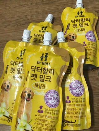 닥터할리펫밀크 8종 — 5점을 준 리뷰어가 2019년 10월 올린 사용 사진