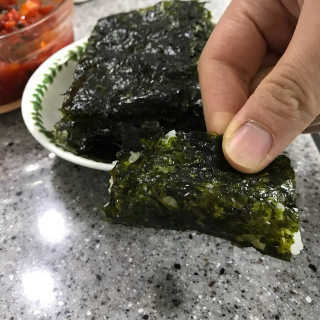 광천우리맛김 파래향 듬뿍, 바삭한 광천우리파래김 6매10봉 — 5점을 준 리뷰어가 2018년 4월 올린 사용 사진