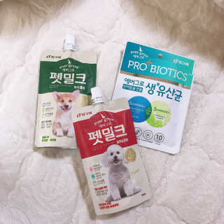 [빙그레] 에버그로 생유산균 1봉（10포입）+펫밀크2팩 — 5점을 준 리뷰어가 2019년 3월 올린 사용 사진