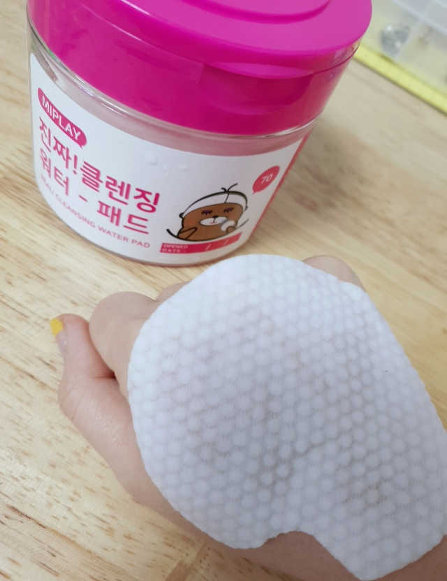 미플레이 진짜 클렌징 워터 패드 리뷰 사진