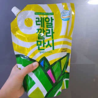 [바로푸드] 레알깔라만시1팩 + 맛깔라5팩 + 보틀1병 — 4점을 준 리뷰어가 2019년 8월 올린 사용 사진