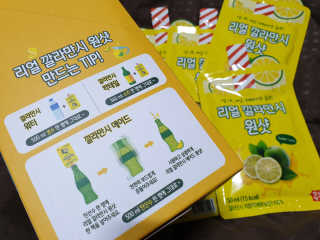 장수농가 리얼깔라만시 원샷 50ml 10팩+보틀 — 5점을 준 리뷰어가 2019년 4월 올린 사용 사진