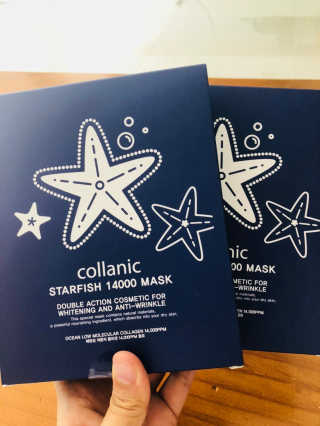 [스타콜라겐] 콜라닉 스타피쉬 14000 마스크팩  10매 — 5점을 준 리뷰어가 2018년 8월 올린 사용 사진