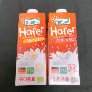 나투미 귀리음료 오리지날 1L + 바닐라 1L — 4.5점을 준 리뷰어가 2019년 2월 올린 사용 사진