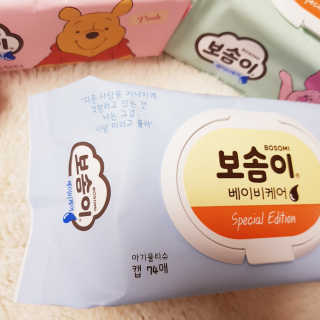 보솜이 아기물티슈 베이비케어 푸에디션 캡 74매 10입 — 5점을 준 리뷰어가 2019년 4월 올린 사용 사진