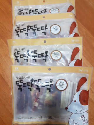 [펫토리아] 뚝딱뚝딱 400g 강아지 간식 베스트5종 — 4.83점을 준 리뷰어가 2019년 1월 올린 사용 사진