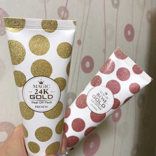 프레뉴 매직 24K골드, 로즈골드 필오프팩 세트 — 4점을 준 리뷰어가 2019년 1월 올린 사용 사진