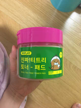 미플레이 진짜 티트리 토너 패드 — 3.67점을 준 리뷰어가 2018년 11월 올린 사용 사진