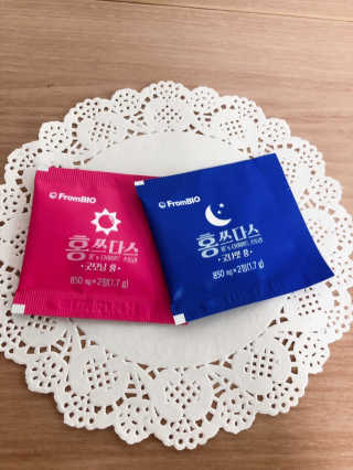 프롬바이오 홍쓰다스 아침,저녁 맞춤형 다이어트식품 14포+14포 — 5점을 준 리뷰어가 2019년 8월 올린 사용 사진