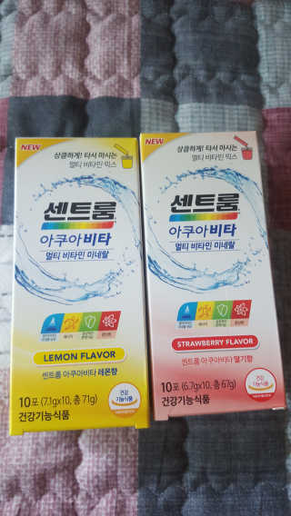 센트룸 아쿠아비타 레몬향, 딸기향 — 5점을 준 리뷰어가 2019년 6월 올린 사용 사진