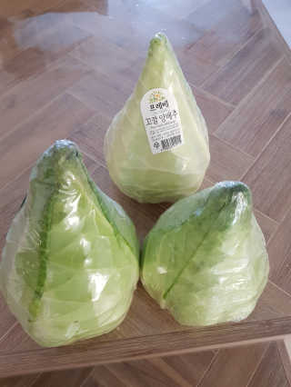 [프레베] 꼬깔양배추 3통 1.8kg 이상 — 5점을 준 리뷰어가 2018년 12월 올린 사용 사진