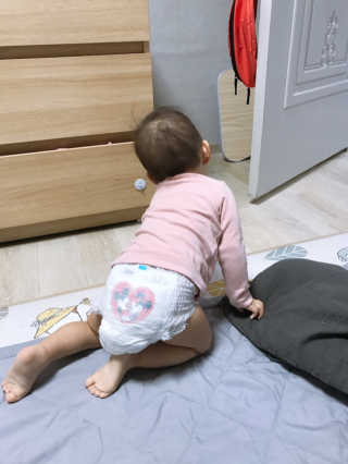 보솜이 베이비케어 팬티형 기저귀 — 5점을 준 리뷰어가 2019년 3월 올린 사용 사진